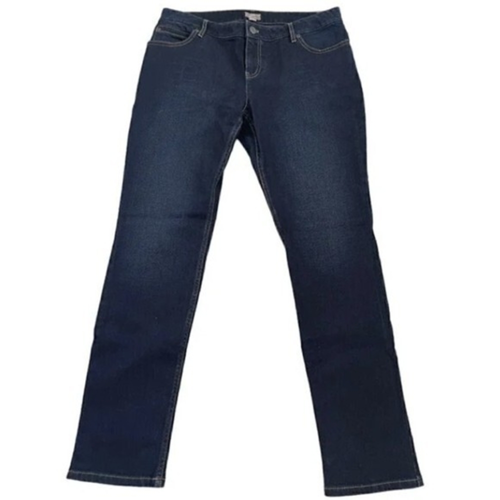 J Jill Dark Wash Skinny Jeans Womens Size 8 Petite Cotton Stretch EXC